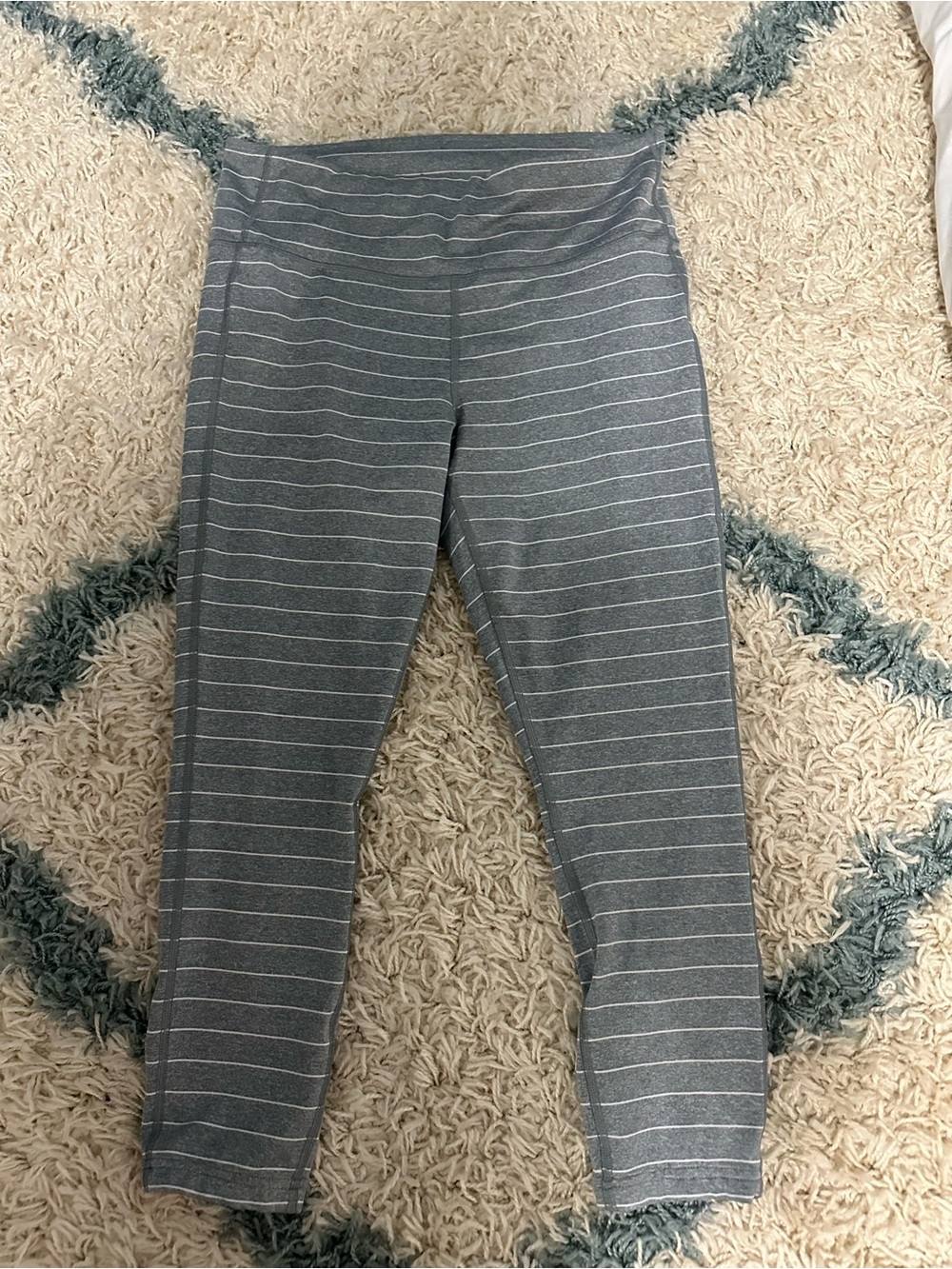 Athleta grey striped legging